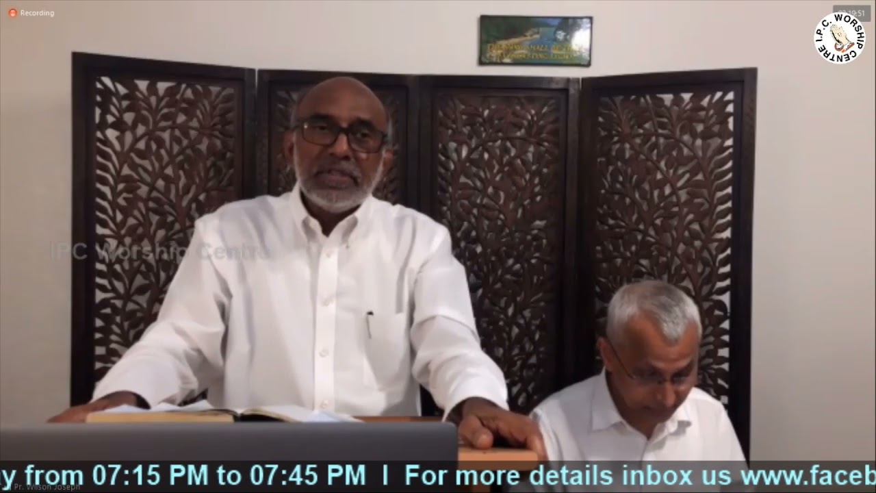 Three Prayers of Moses by Rev Dr Wilson Joseph * Malayalam Christian Message * IPC Worship Centre