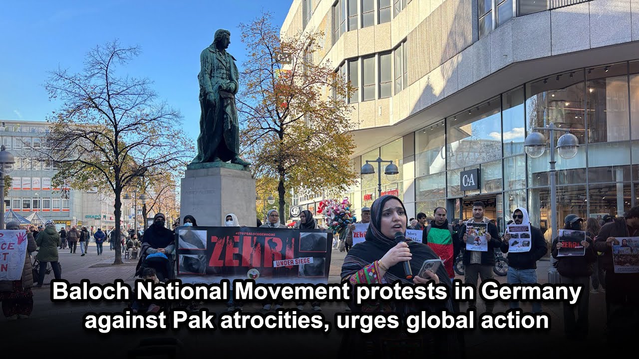 Baloch National Movement protests in Germany against Pak atrocities, urges global action