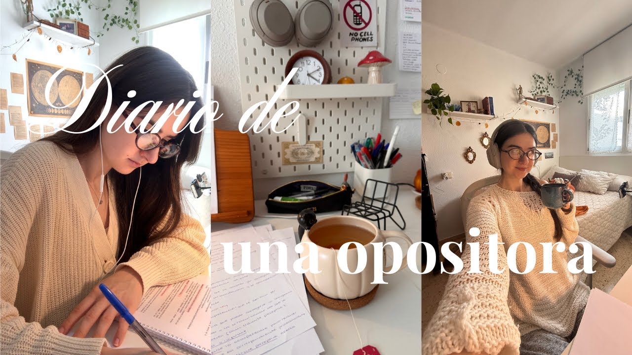 una semana conmigo 📕 estudiar con la regla, oposición, entrenamientos y sonidos para estudiar