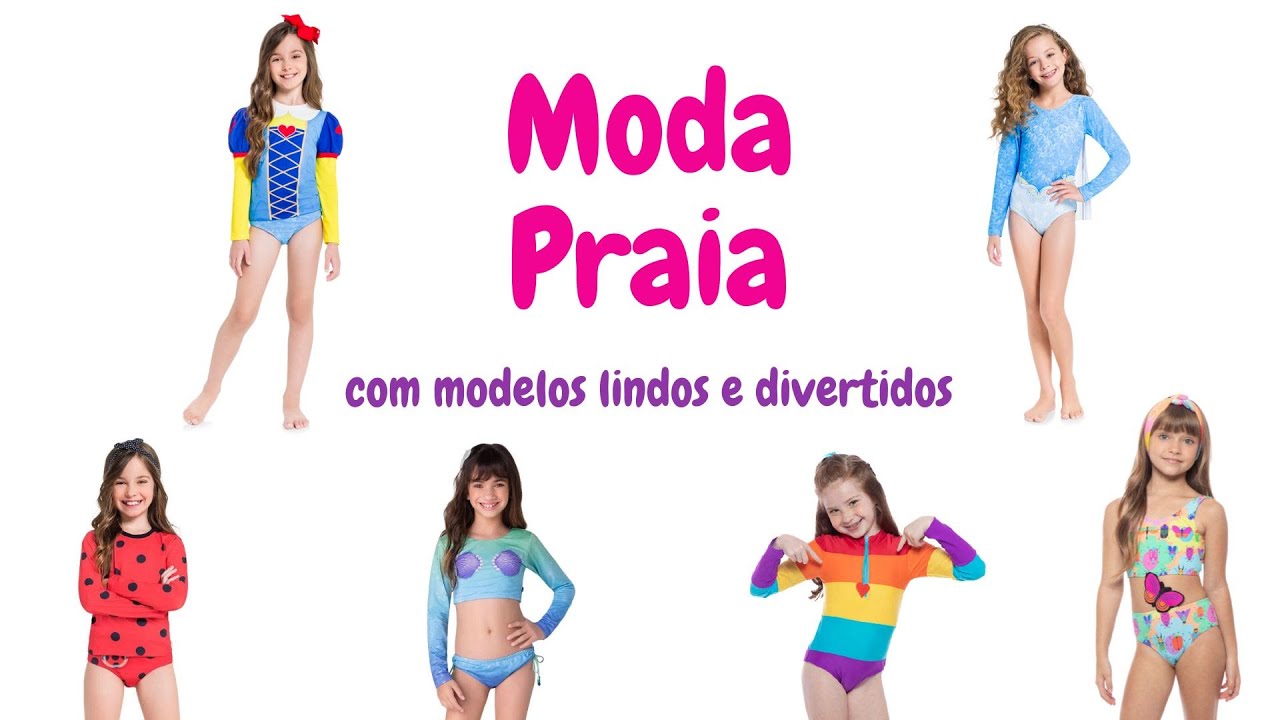Moda Praia Infantil -  Siri Kids e Veggi (biquinis, mai&ocirc;s, blusa de prote&ccedil;&atilde;o e roup&atilde;o)