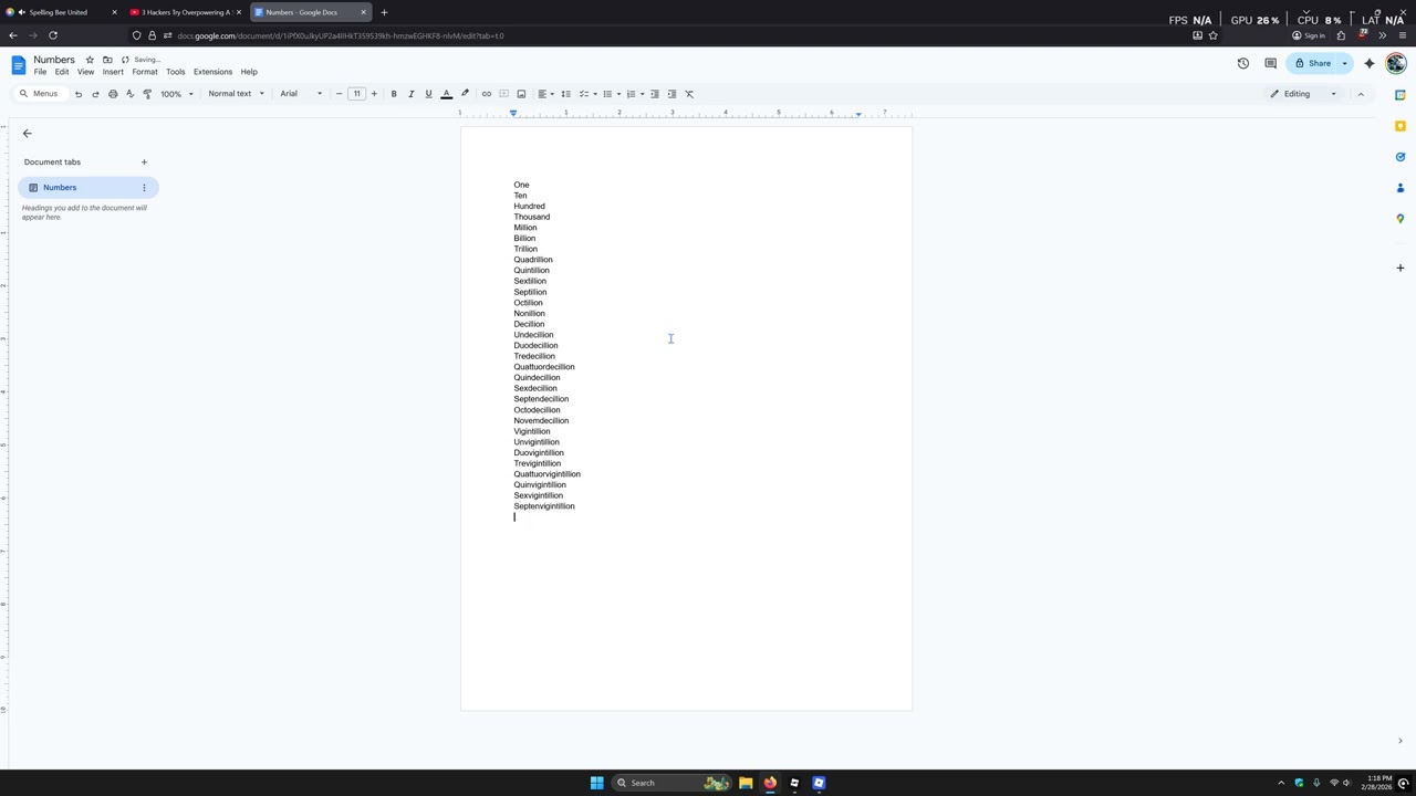 Typing Numbers Until I Reach A Googolplex (Part 1)