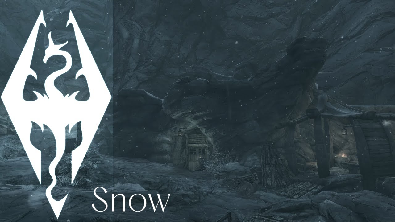 Skyrim - Music & Ambience - Snow - 2 Hours of Skyrim