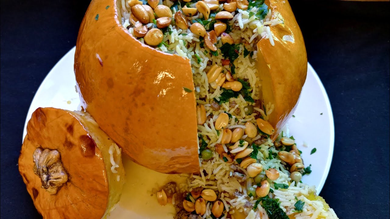 طريقة عمل اليقطين المحشي بالفرنHow oven-stuffed pumpkin works