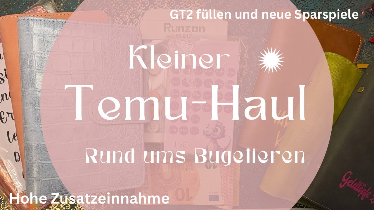 Kleiner Temu-Haul rund ums Budgetieren,Sparspiele ,Geldtöpfe 2,480€ verteilen