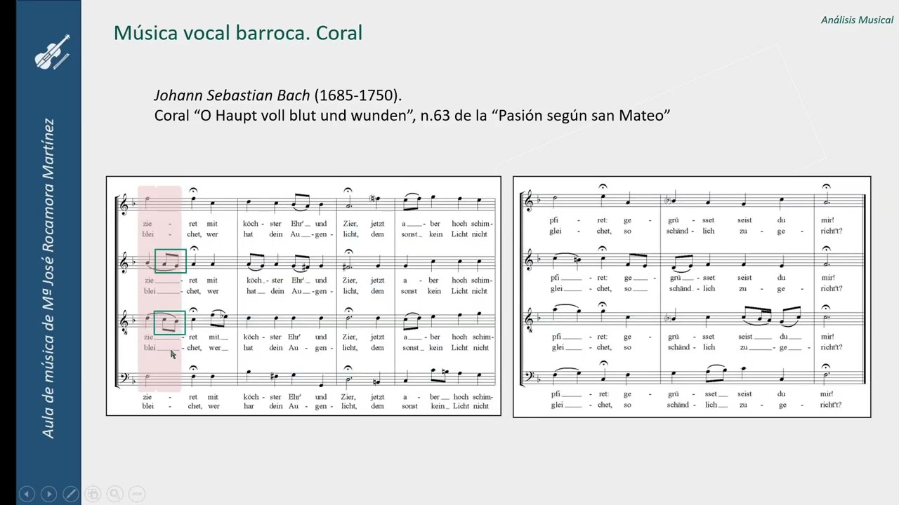 Análisis. Bach: Coral 63 