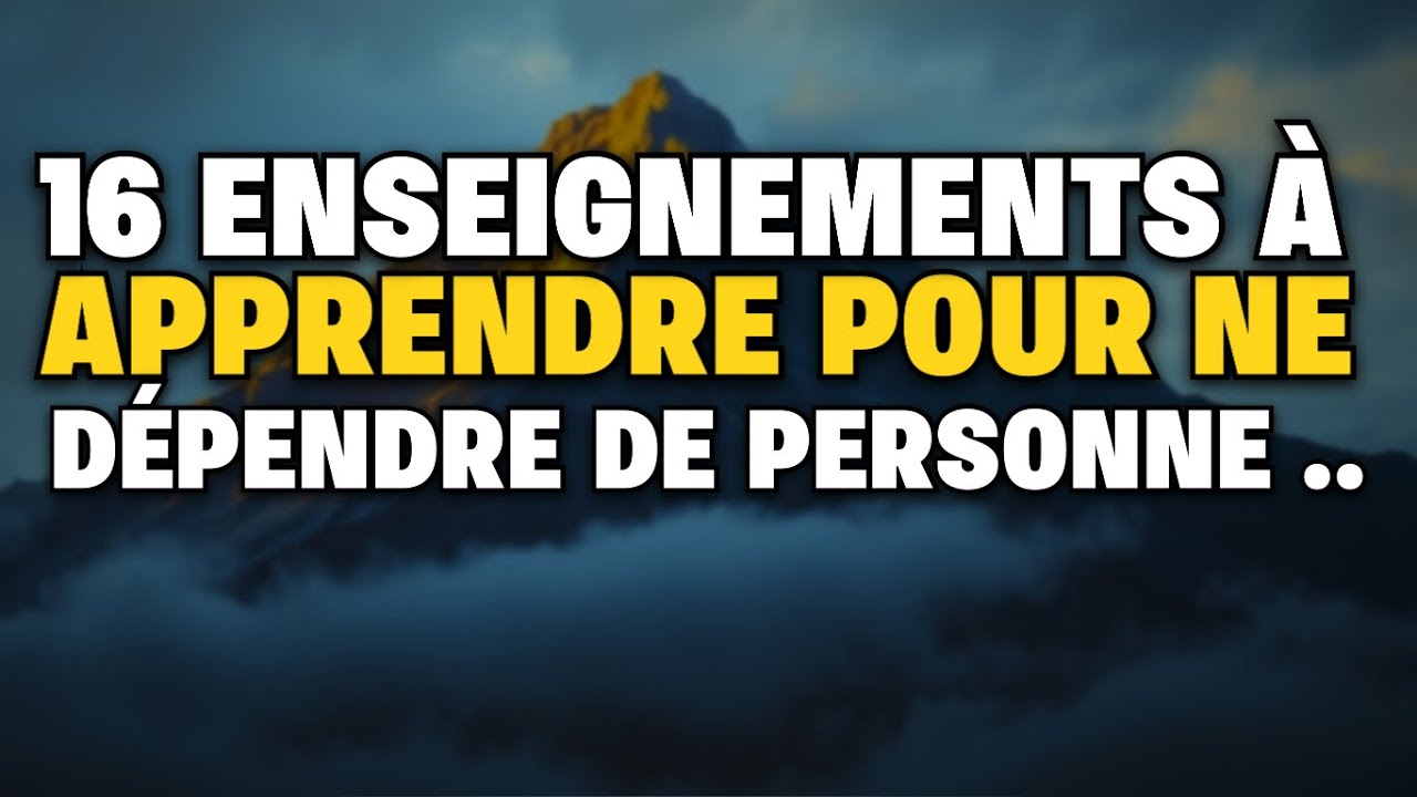 16 Enseignements du Stoïcisme pour NE PLUS JAMAIS DÉPENDRE DE PERSONNE STOÏCISME