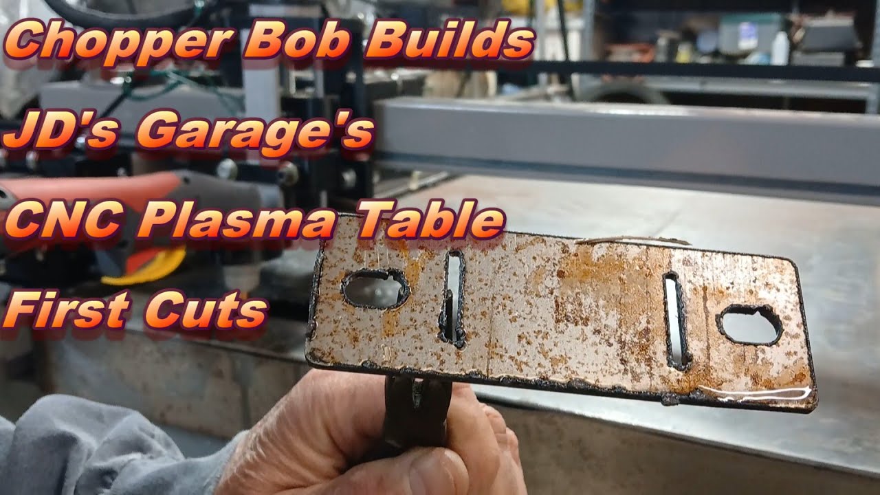 Chopper Bob Builds JD's Garage's CNC Plasma Table - First Cuts