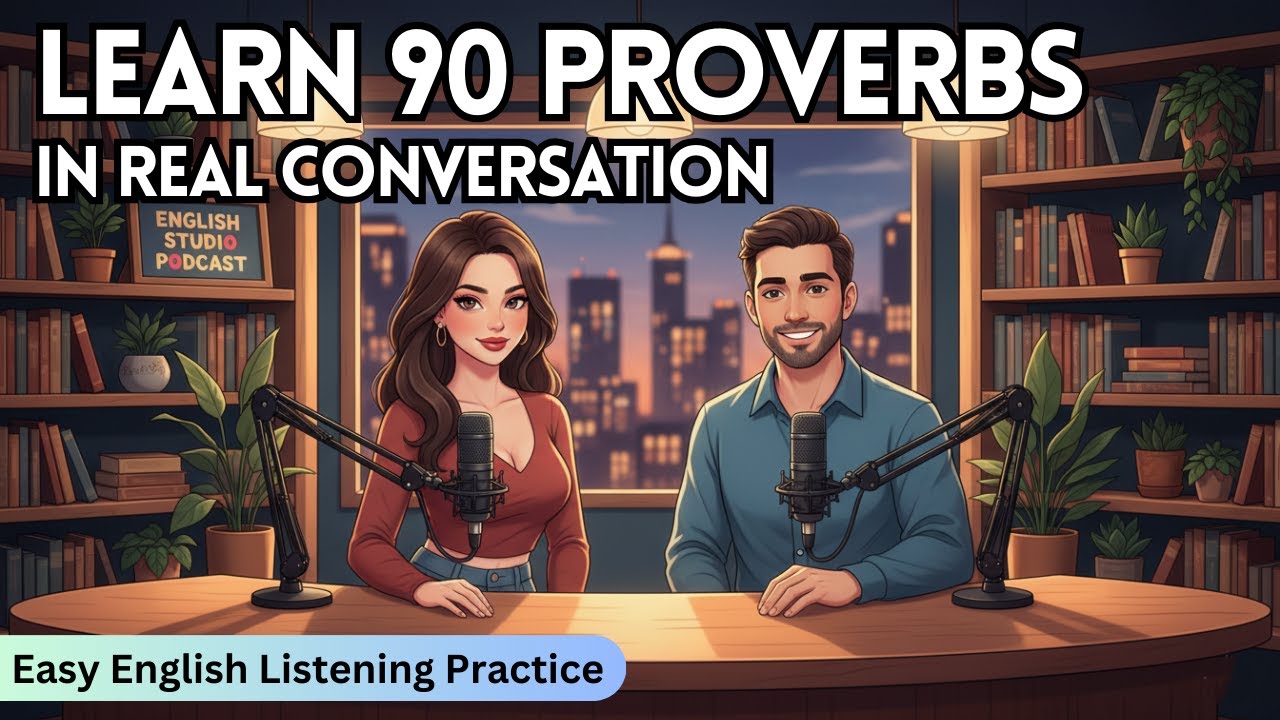 90 English Proverbs in Conversation | Sara & Mike English Speaking Practice