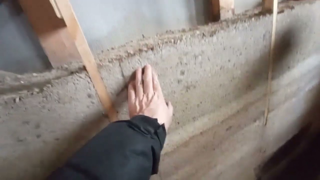 Опилкобетон зимой.