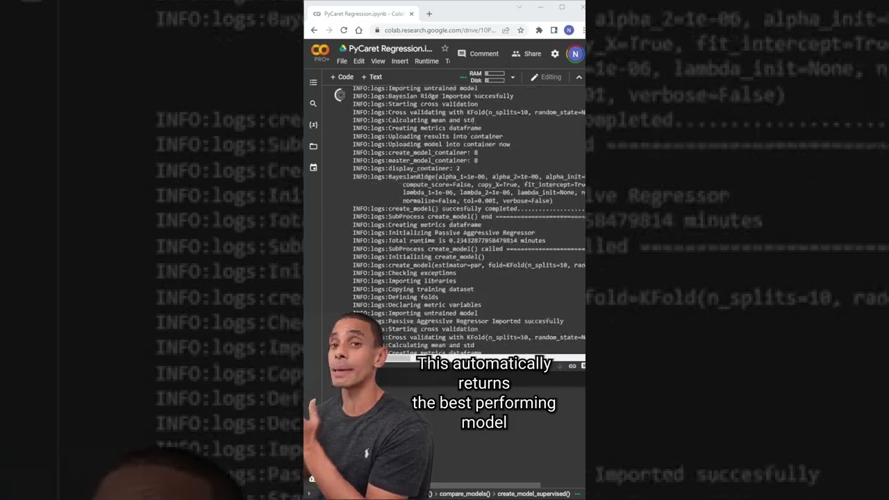 Building regression MACHINE LEARNING models but in 7 automated lines of code?!?