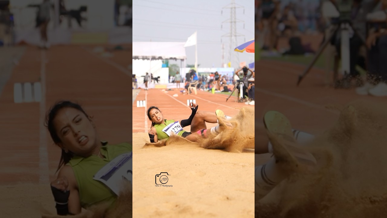 Women&rsquo;s Triple Jump Champion in All India Inter-University 2024-25 #jd_films2309 #triplejump #JD