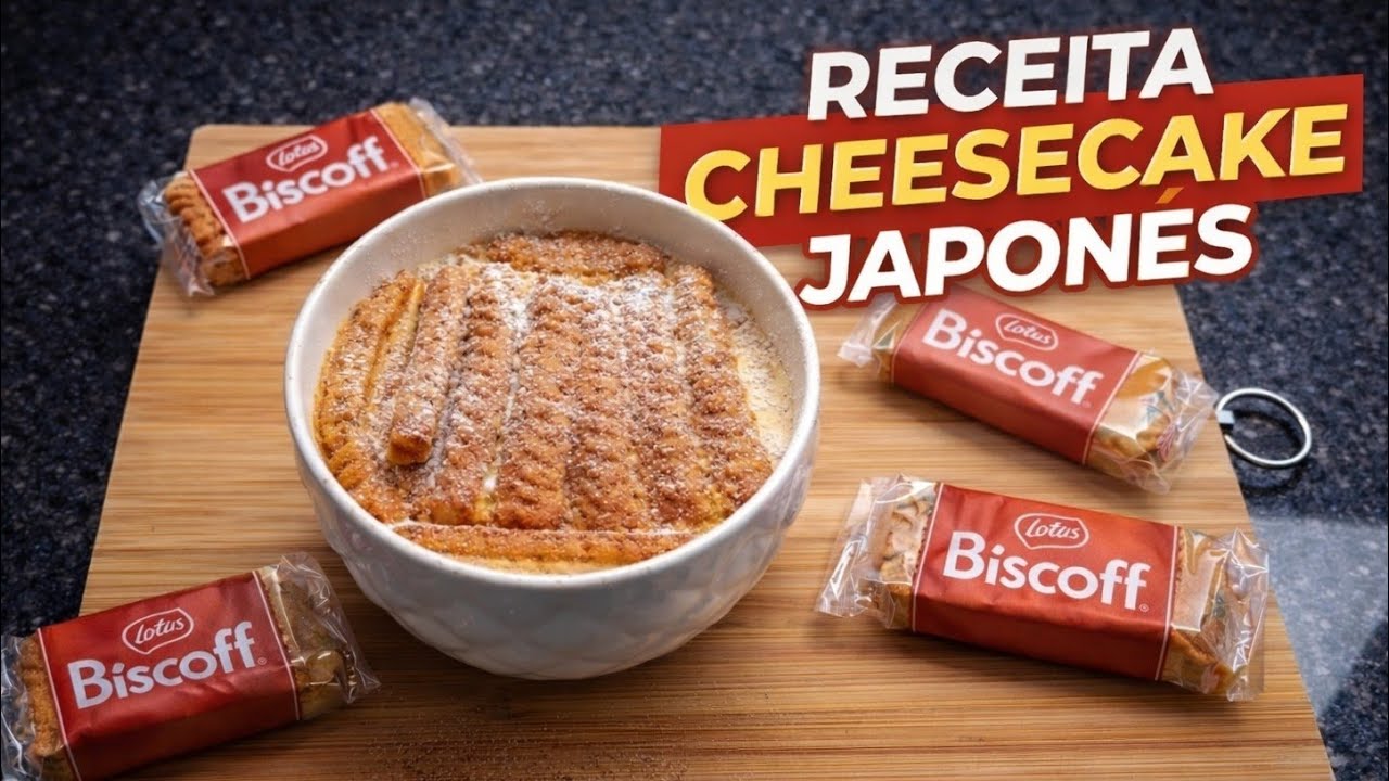Cheesecake Japonês Viral de Iogurte e Bolacha | Receita Fácil