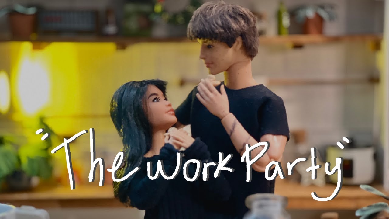 Barbie - Short Stories 'The Work Party' Barbie doll Christmas Roleplay mini movie Ken & Barbie