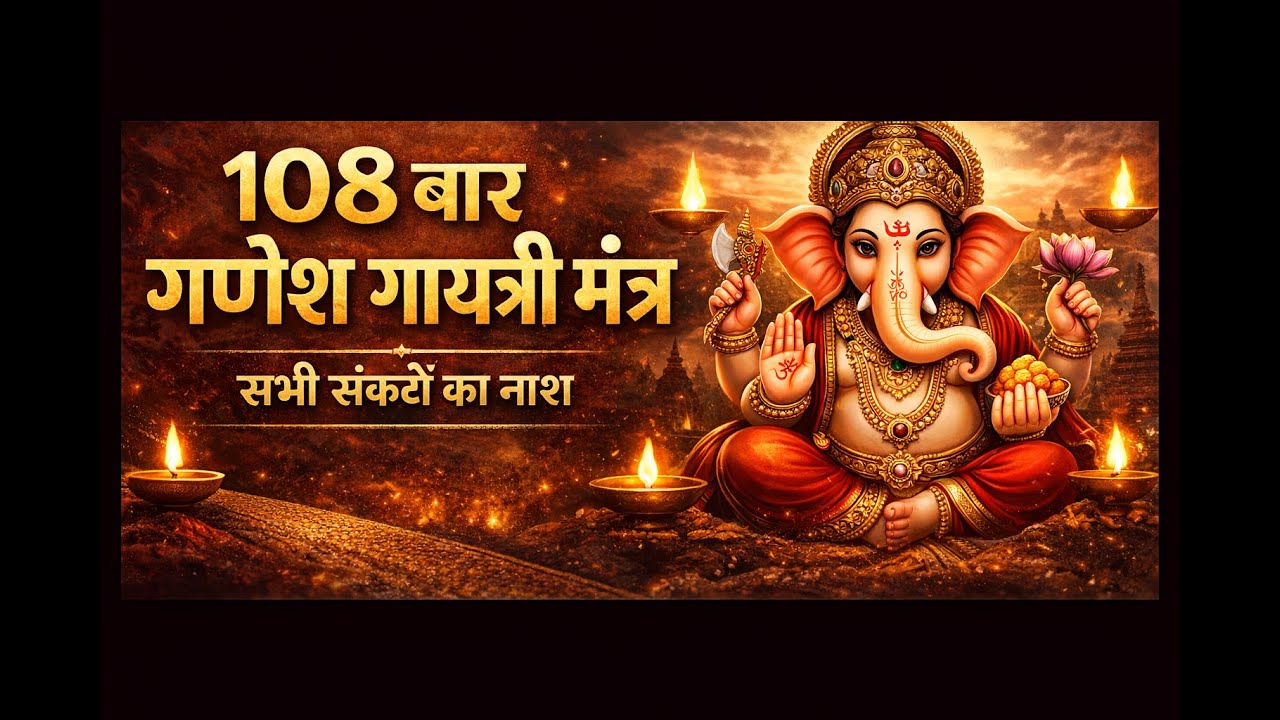 गणेश गायत्री मंत्र | Ganesh Gayatri Mantra | 108 Times | Remove Obstacles | Peace & Success | #yt