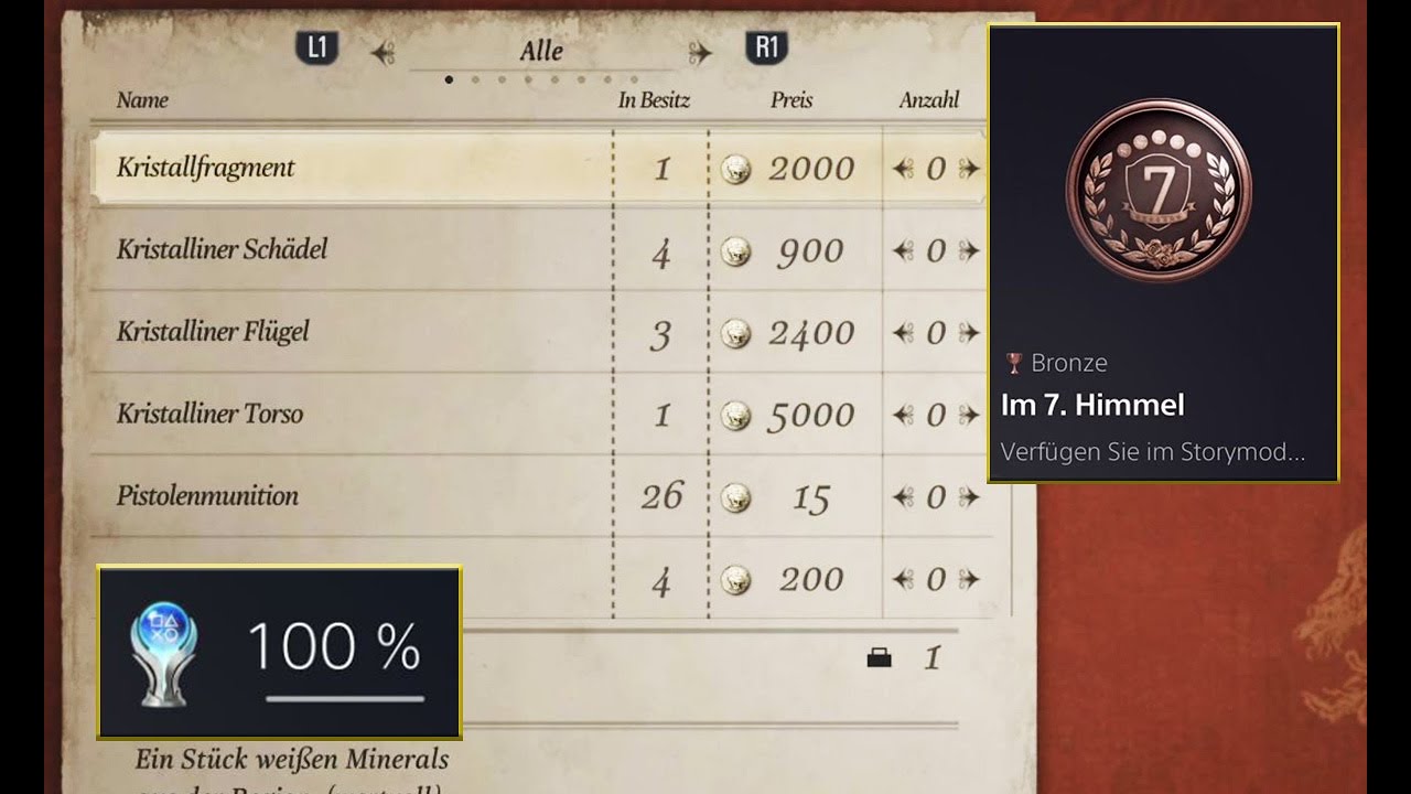 Seventh Heaven Trophy - Achievement Resident Evil Village - Platinum Guide GERMAN