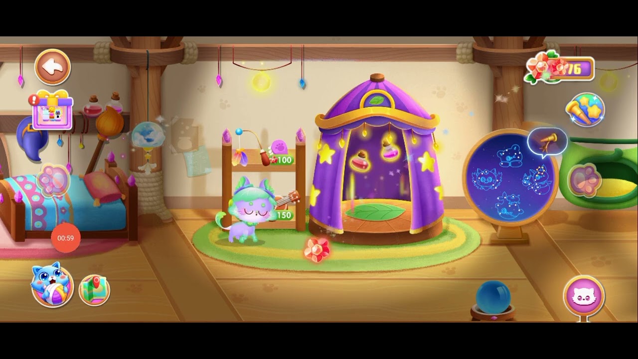 Playing kitty world 