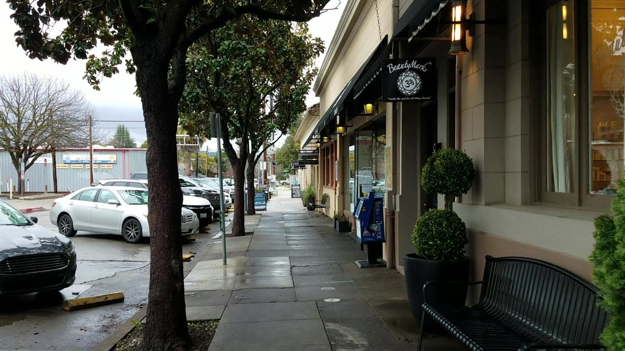Gilroy, CA (Downtown Area) in a Cloudy Day - Let's Hang Out
