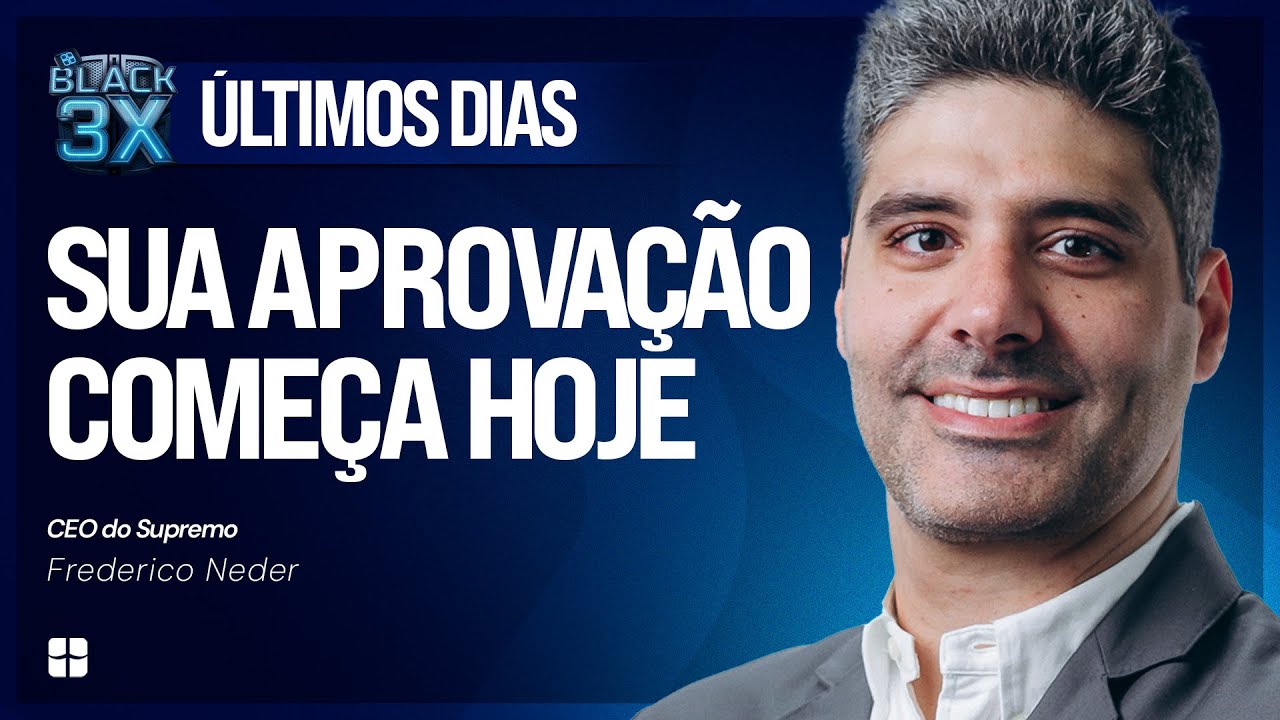 🚨 &Uacute;LTIMOS DIAS! SUA APROVA&Ccedil;&Atilde;O COME&Ccedil;A HOJE! | Frederico Neder