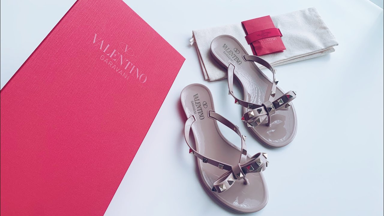 VALENTINO GARAVANI ROCKSTUD PVC FLAT SANDALS REVIEW #Valentino #Rockstud #Sandals
