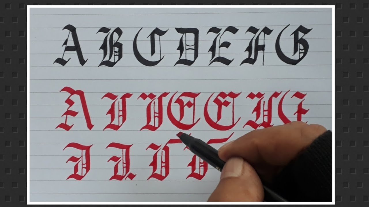 เขียนอักษรไทยสไตล์โกธิคHow to Gothic &  Thai  Calligraphy