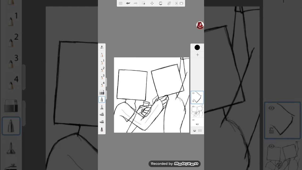 Steve X Herobrine minecraft speedpaint