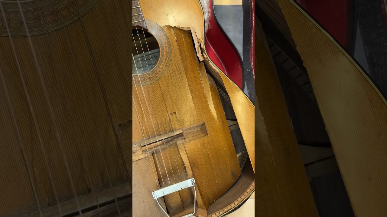 Total restoration of a broken guitar | Martin Classical Guitar (Part 1) #guitar #luthier