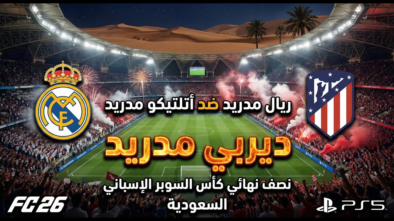 ريال مدريد ضد أتلتيكو مدريد 🔥 ديربي مدريد | نصف نهائي كأس السوبر الإسباني | FC 26 PS5