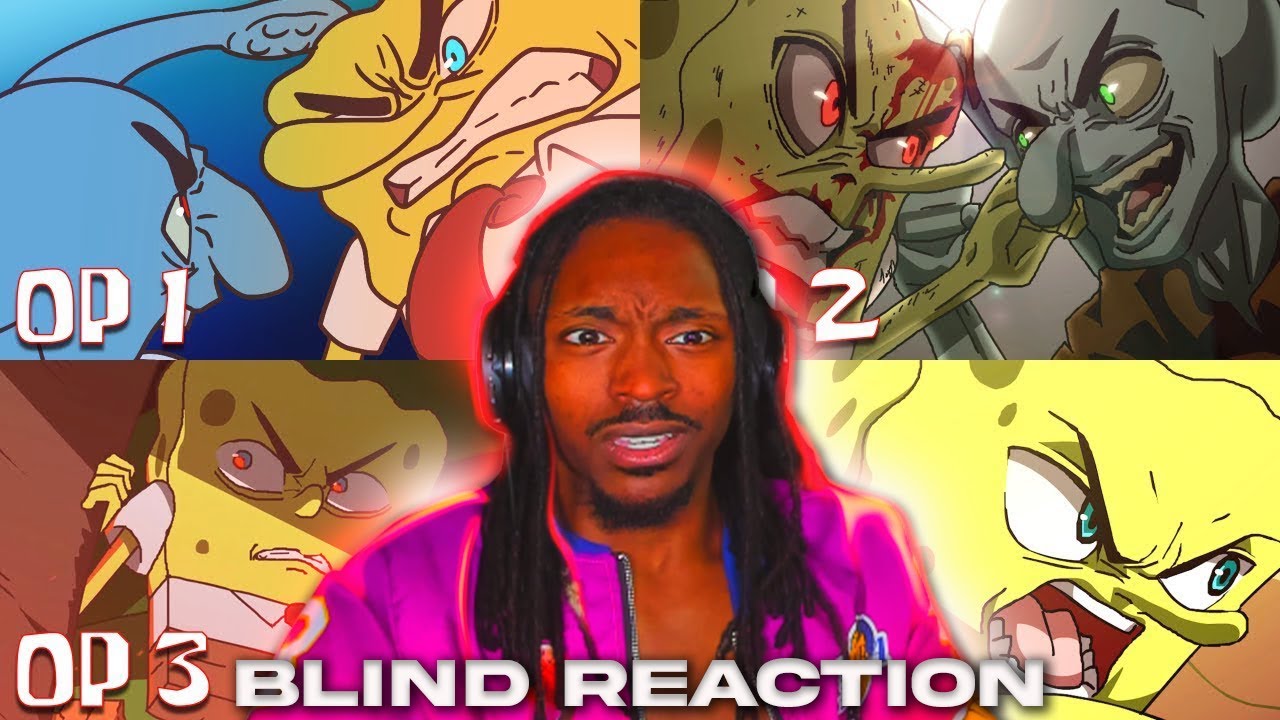 ANIME FAN REACTS TO ALL SPONGEBOB ANIME OPENINGS & ENDINGS REACTION | SpongeBob Anime REACTION