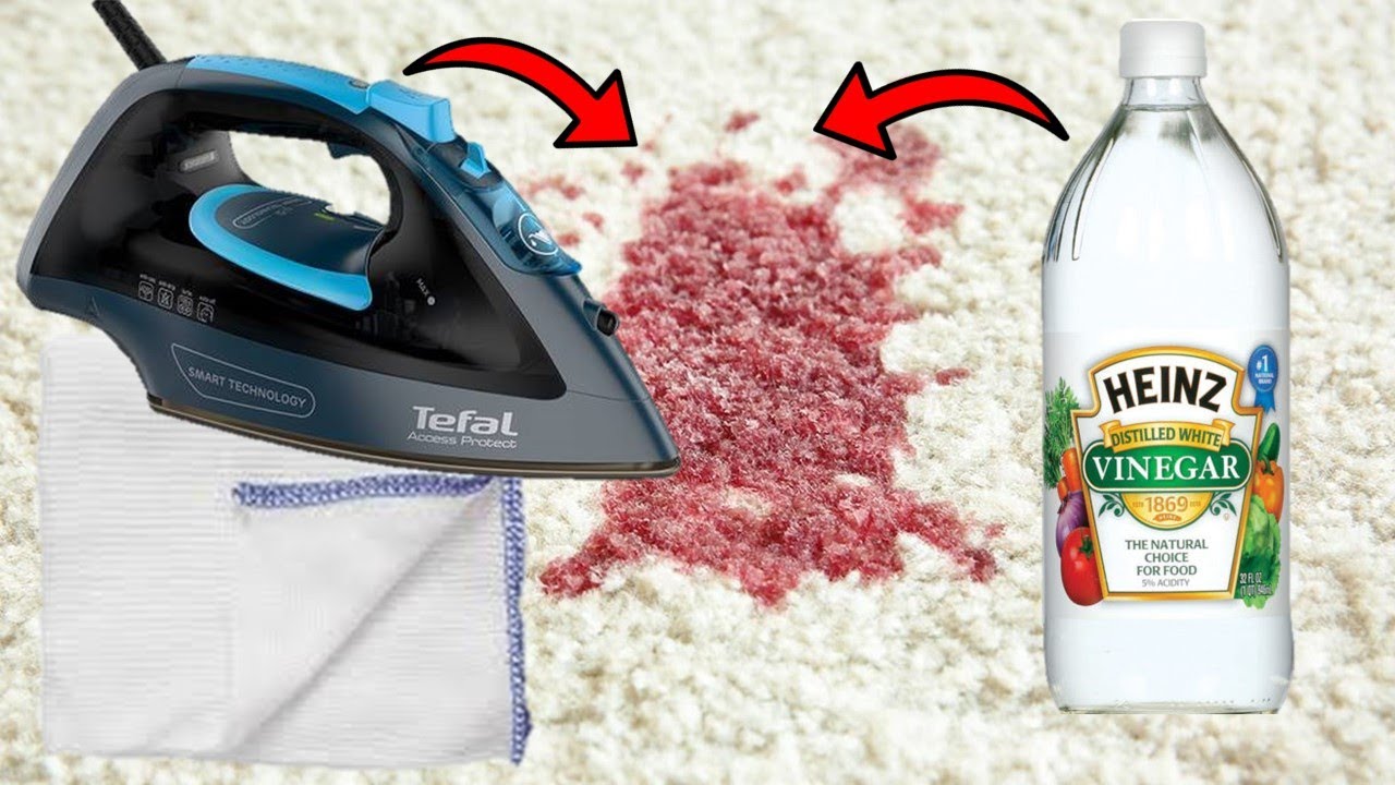 How to Clean Stubborn Carpet Stains with an Iron and Vinegar