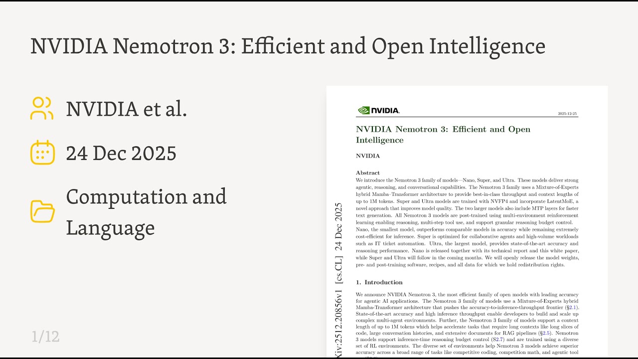 Nemotron 3: The Hybrid AI That Breaks the Memory Bottleneck (2512.20856)