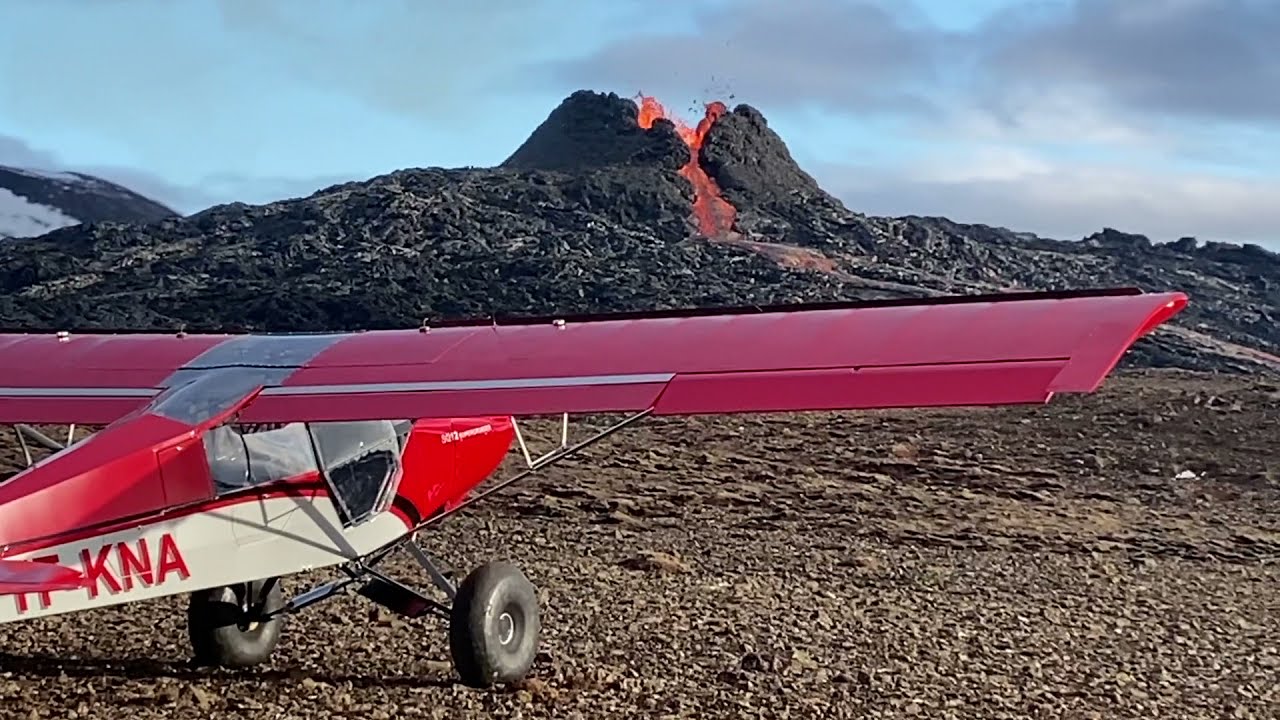 Airplane Landing at Active Volcano! || Extreme Aviation Iceland