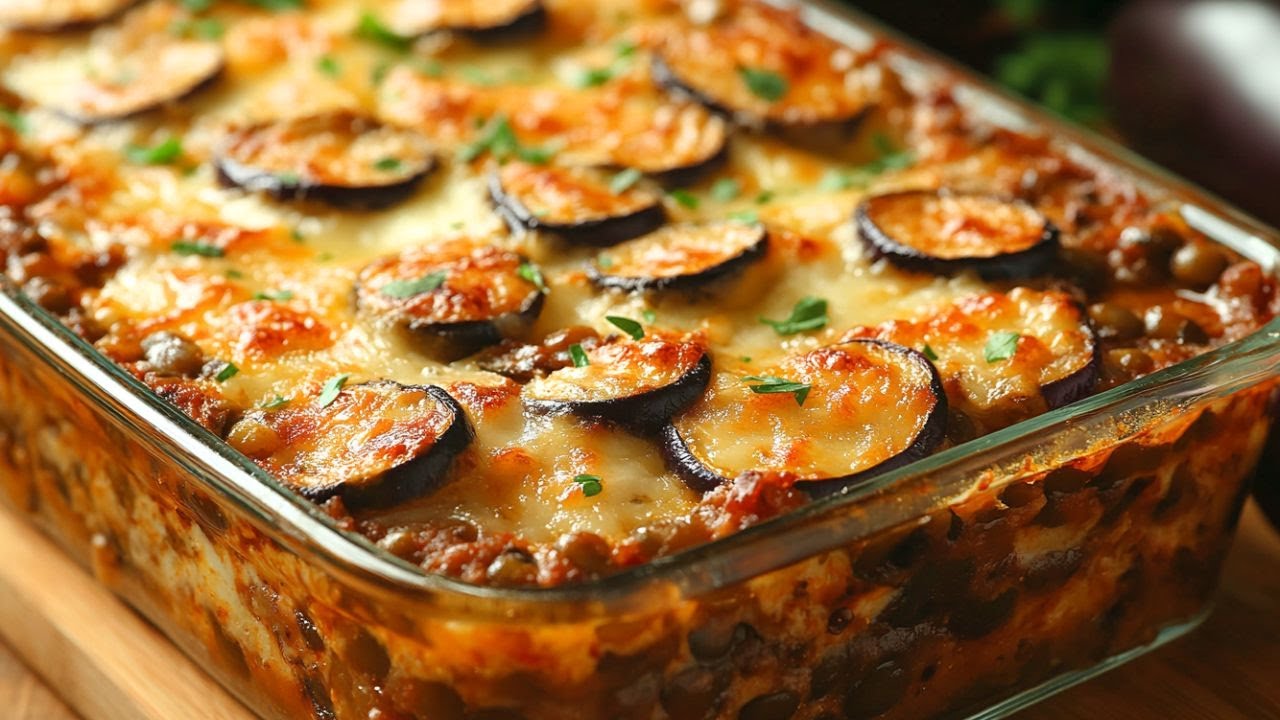 Gesunder Auberginen Auflauf: So wird Moussaka mit Linsen zum schnellen Genuss