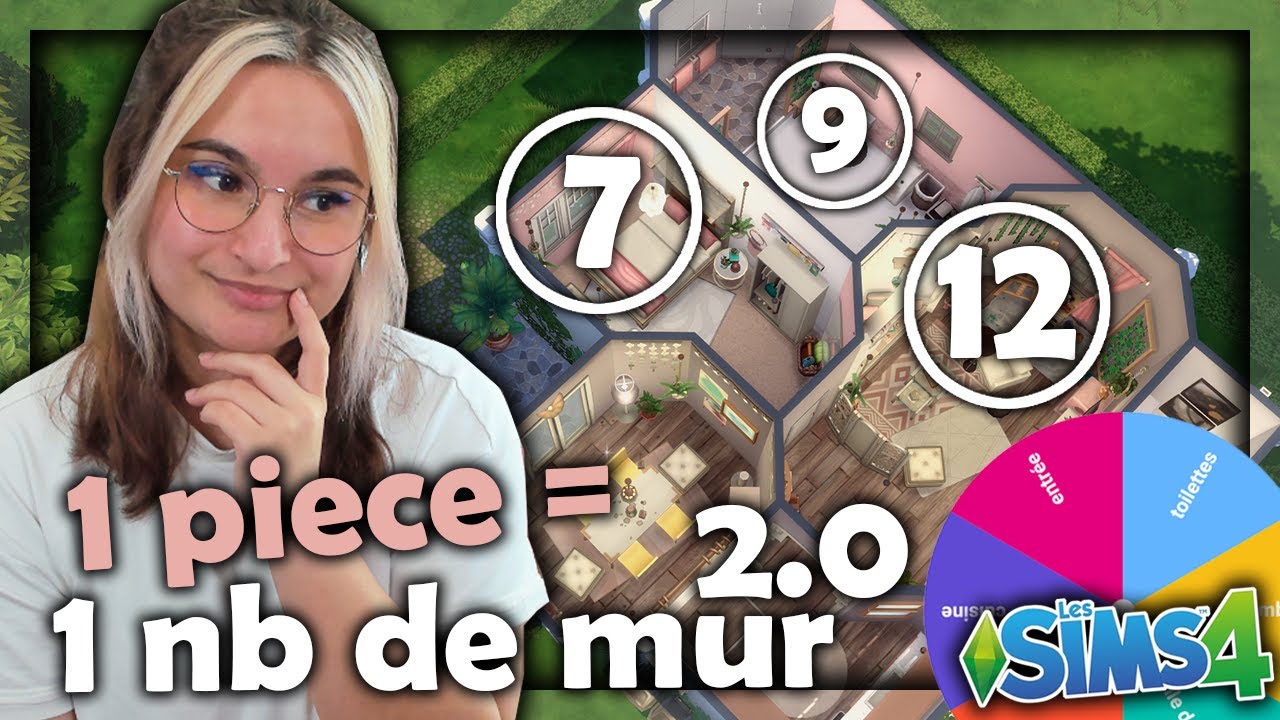 ☾ Challenge 1 pièce = 1nb de mur, pour de vrai ! - Sims 4 ☽