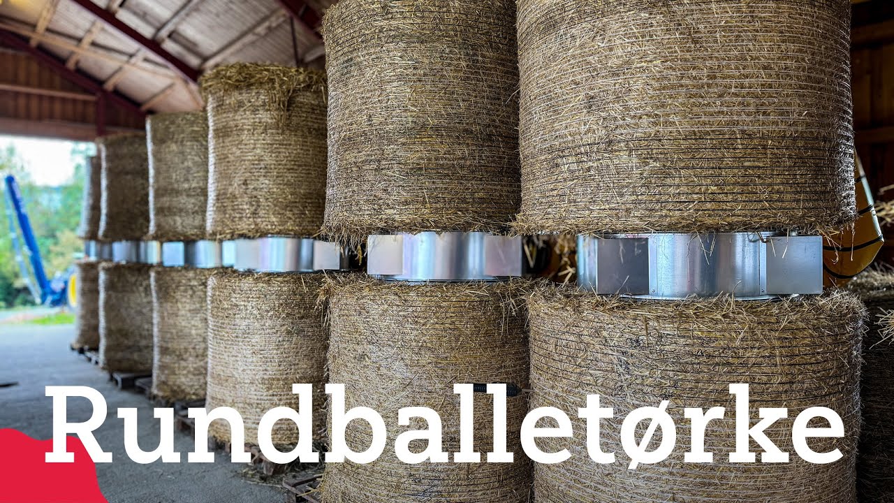 Tørking av rundballer hos Even Landrø