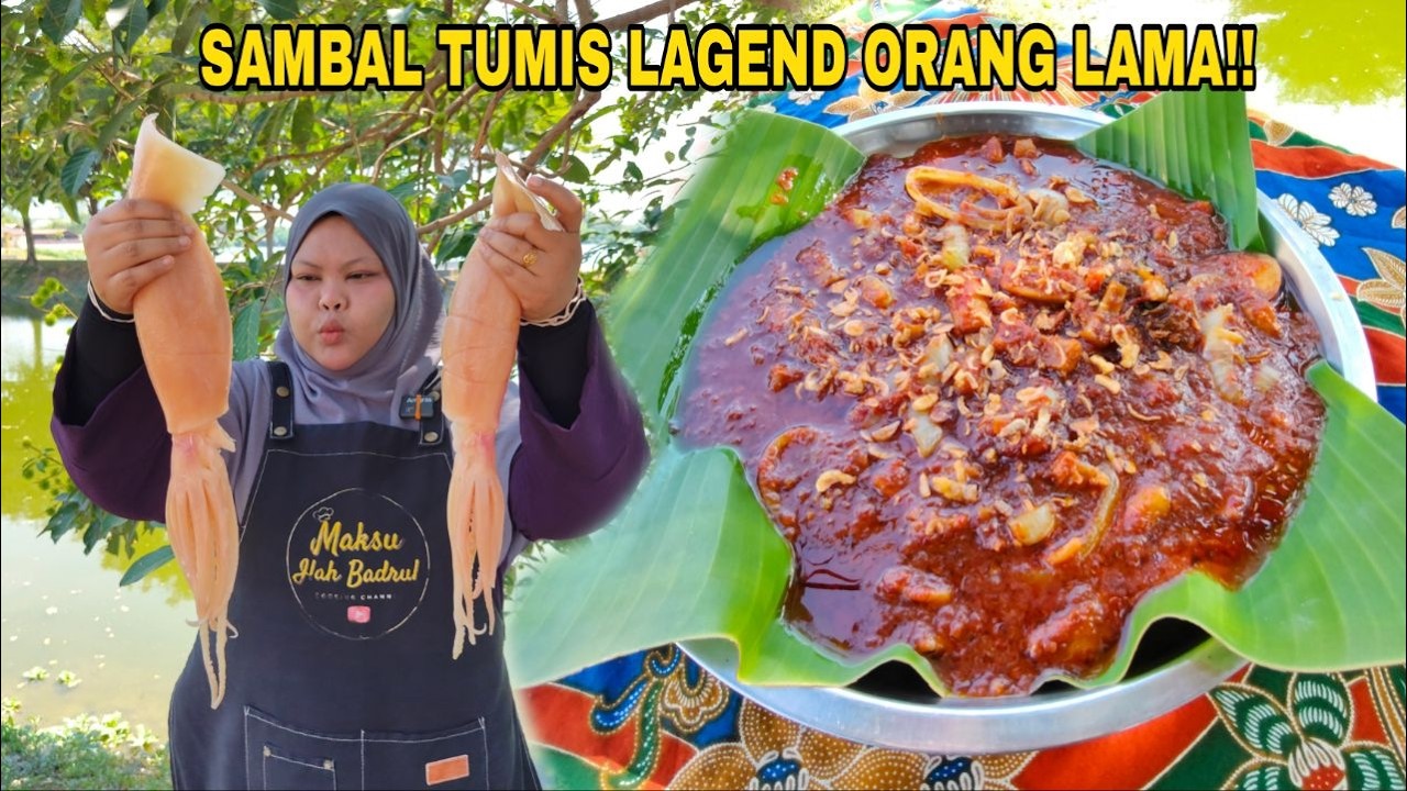 SAMBAL TUMIS SOTONG KEMBANG CARA ORANG LAMA-tip sotong lembut elok,sambal cantik berkilat,tahan lama