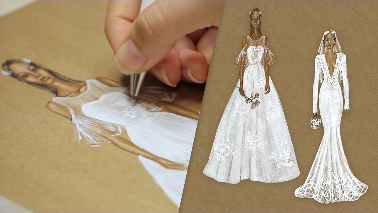 Wedding Dress Design ⏐Fashion Drawing Course