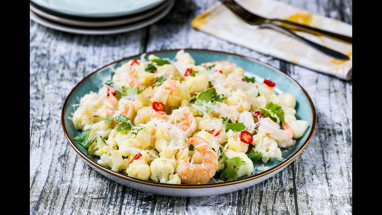 SAŁATKA Z KALAFIOREM I KREWETKAMI 🥗🥗 | Na szlaku smaku z POLOmarketem
