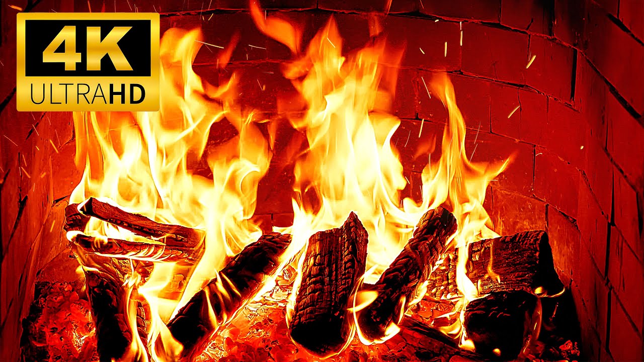 🔥 Super Warm Fireplace 4K UHD 🔥 Cozy Fireplace & Gentle Fire Sounds | Crackling Fireplace Ambience