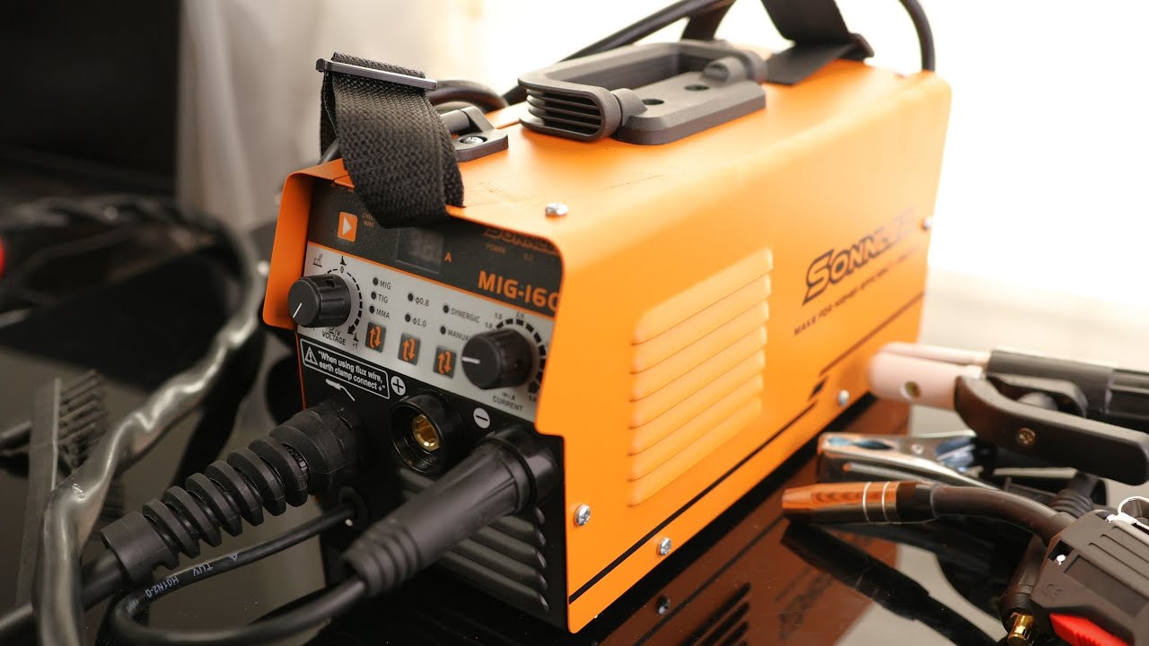 SONNLER 160A Spawarka MIG, spawarka 3 w 1 z rdzeniem topnikowym MIG/Stick/Lift TIG