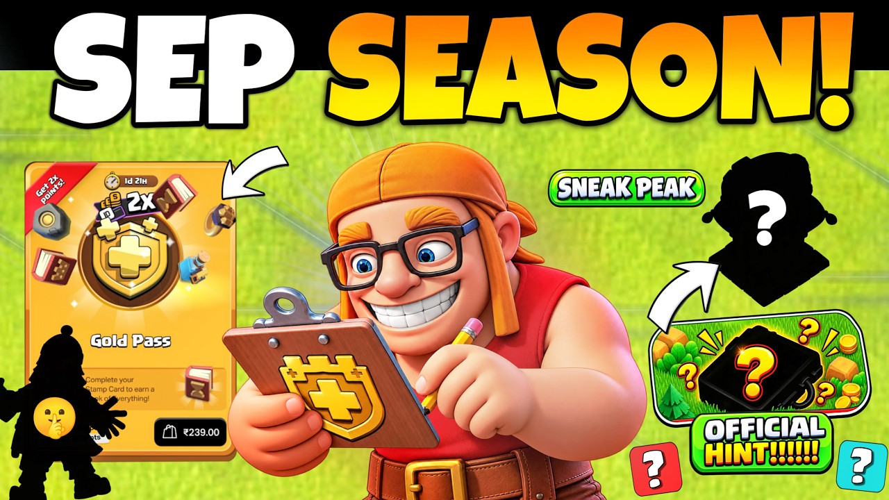 🔥 SEPTEMBER 2026 GOLD PASS IS HERE! 😱Season Sneak Peek, WWE COLLAB & NEW HERO SKIN? | Clash of Clans