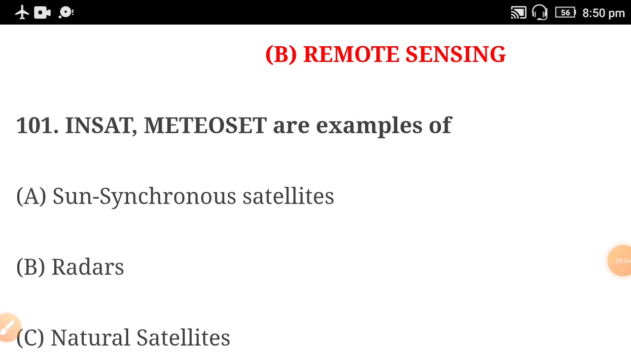 GIS and remote sensing MCQ for NET/SET EXAM 2020