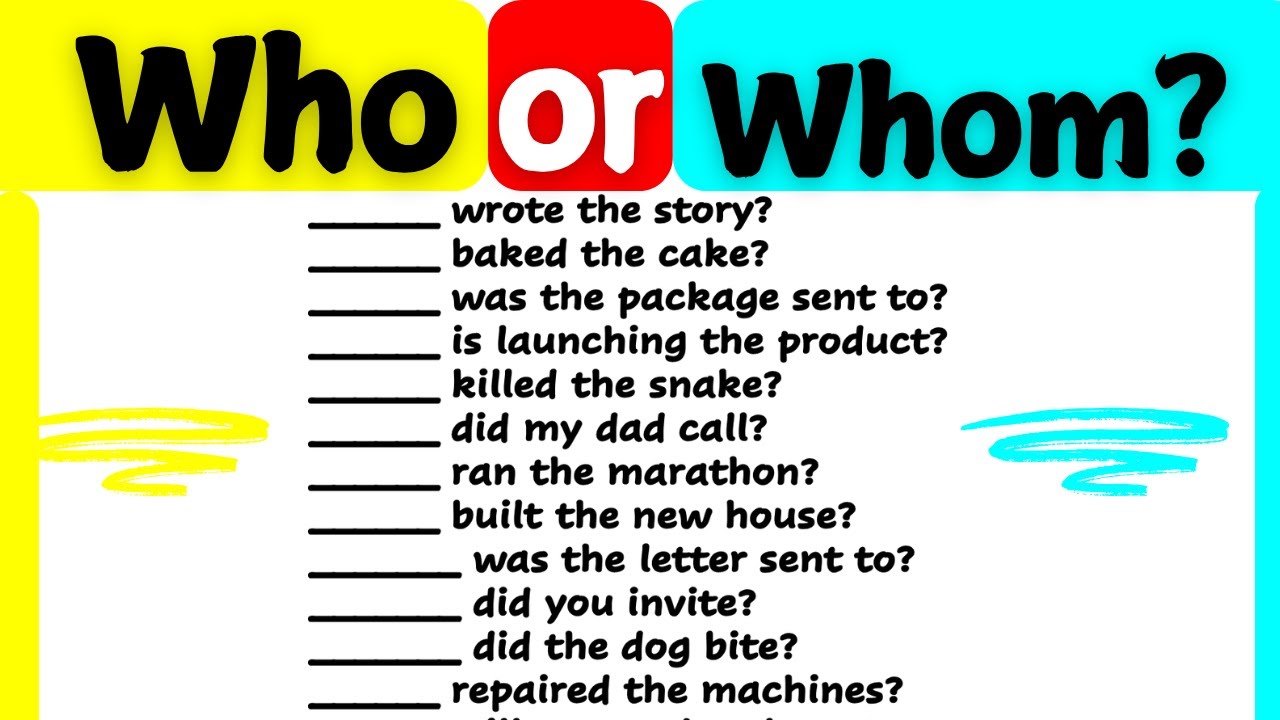 Who vs Whom | Who or whom ? | when to use which | Basic English Grammar Rules