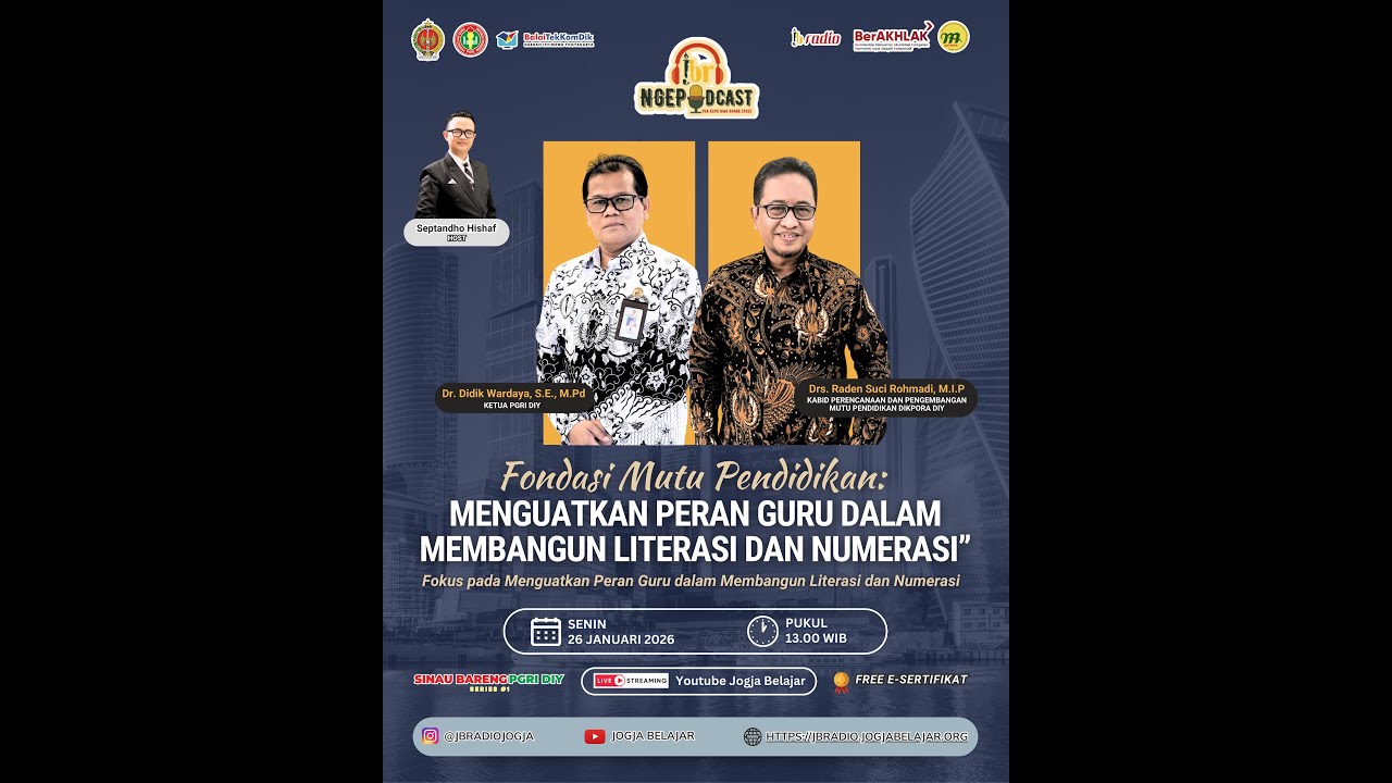 JBR NGEPODCAST | MENGUATKAN PERAN GURU DALAM MEMBANGUN LITERASI & NUMERASI