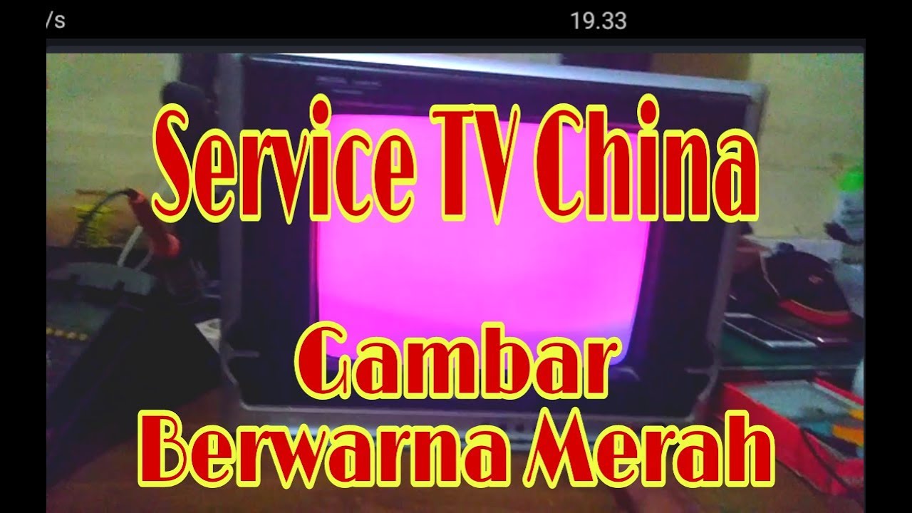 service TV china gambar berwarna merah