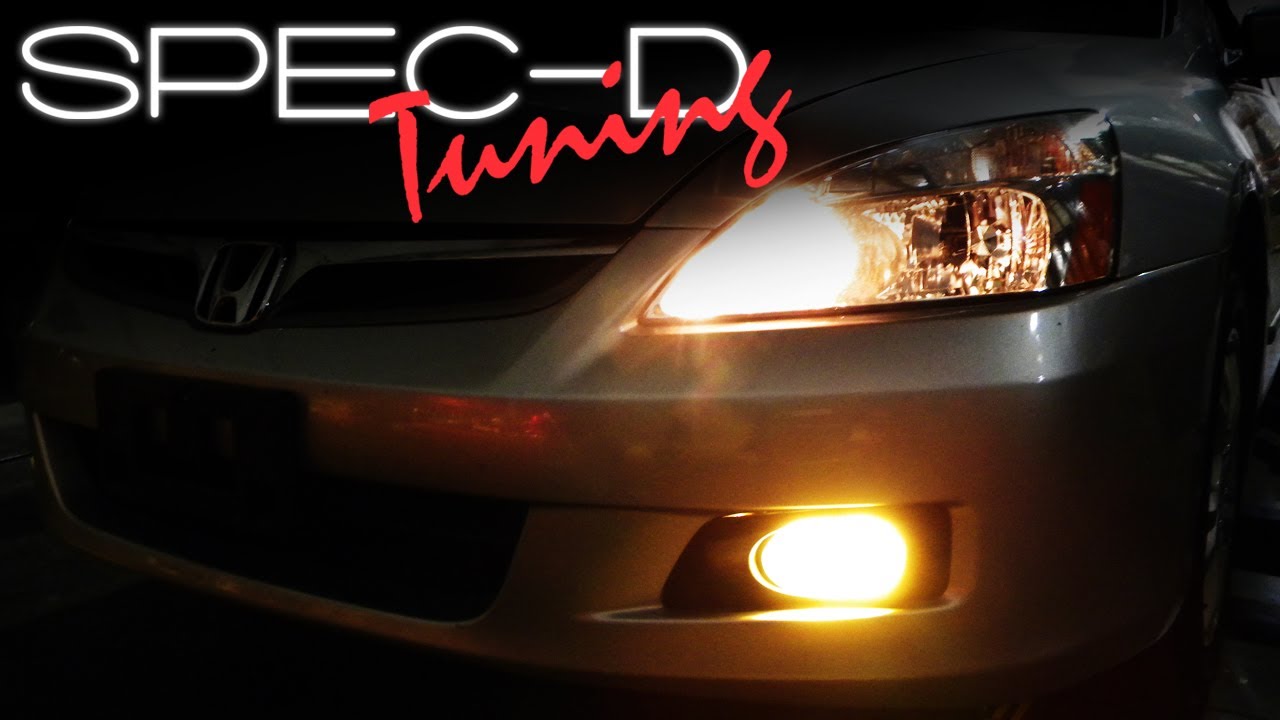 ВИДЕО ПО УСТАНОВКЕ SPECDTUNING: ПРОТИВОТУМАННЫЕ ФАРЫ HONDA ACCORD SEDAN 2006 - 2007