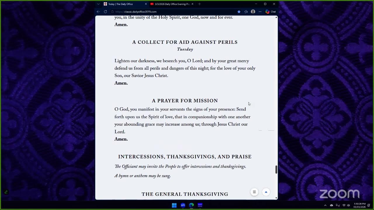 3/3/2026 Daily Office Evening Prayer