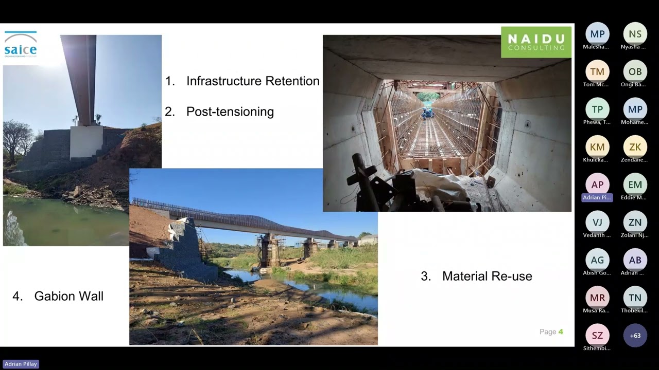 Integrating Sustainability and Resilience in Bridge Assessment & Design | SAICE SOS Webinar #8