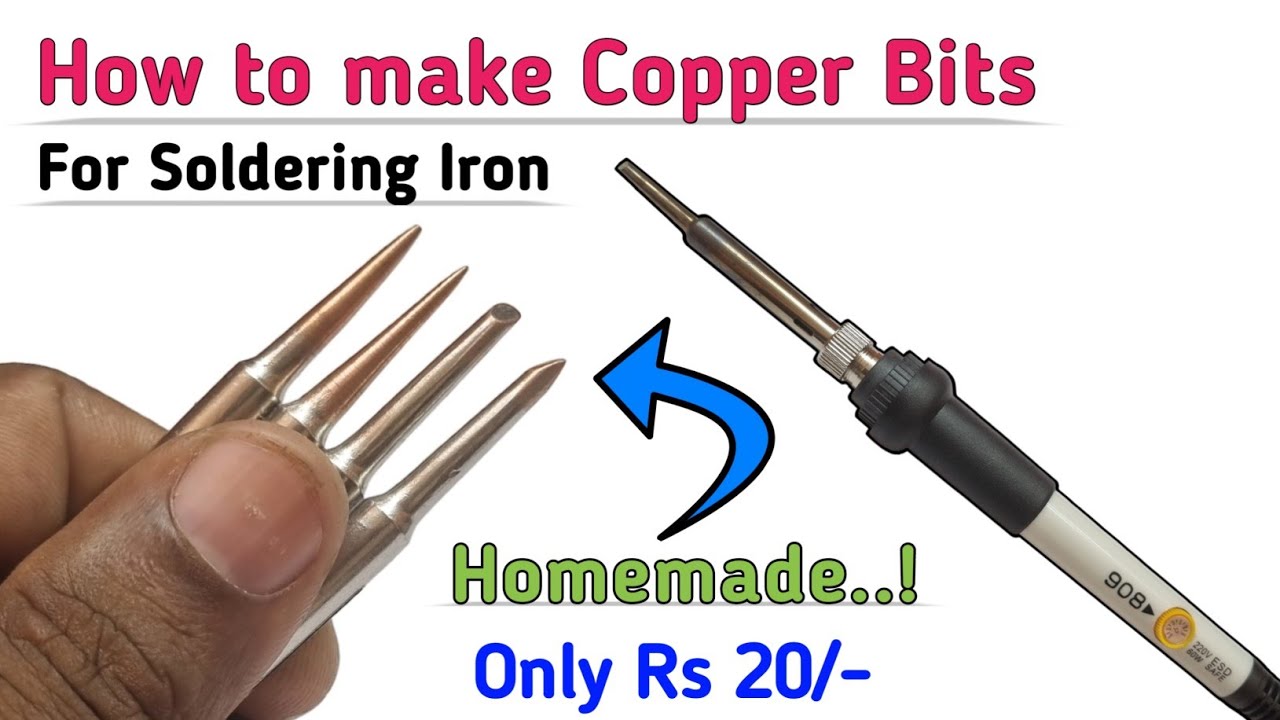 How to make Cheap Soldering Iron Copper Tips || Soldering Iron Bits Kaise Banaye