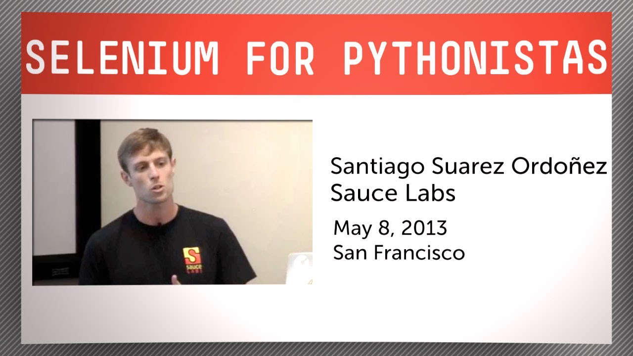 Selenium For Pythonistas