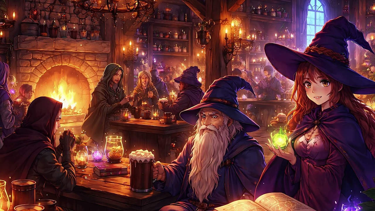 The Sorcerer’s Hearth | Fantasy Tavern Song | Cozy Medieval Magic Music